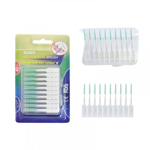 Flat head rubber dental picks