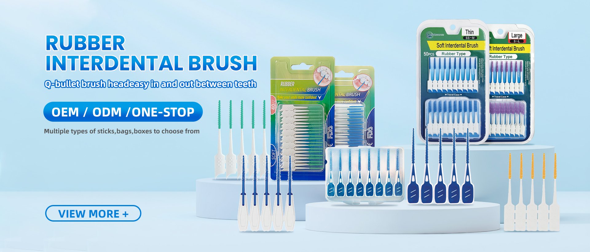 Rubber interdental brush